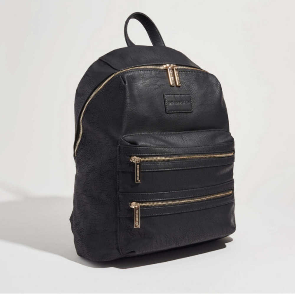 Honest City black vegan diaper bag